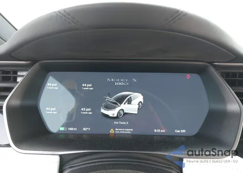 2018 Tesla Model X 100D/75D/P100D z USA, uszkodzony, nr VIN 5YJXCBE2XJF121293